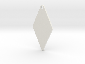 Cosplay Zipper Pull (Rhombus) in White Natural Versatile Plastic