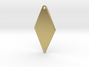 Cosplay Zipper Pull (Rhombus) in Natural Brass