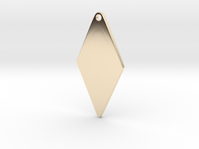 Cosplay Zipper Pull (Rhombus) in 14k Gold Plated Brass