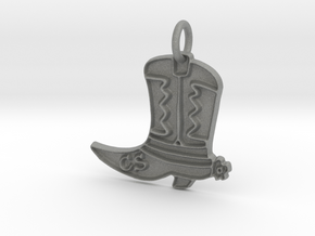 The Clyde Sparkle Western Boot Pendant in Gray PA12: Medium