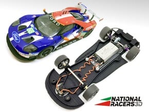 3D Chassis - Carrera Ford GT (Combo) in Black Natural Versatile Plastic