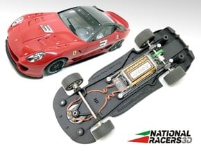 3D Chassis - Carrera Ferrari 599XX (Combo) in Black Natural Versatile Plastic