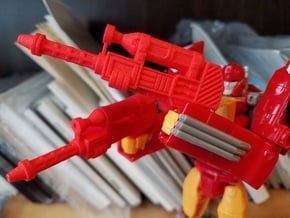 5mm Earth Wars Dual Hot Rod Guns in Red Processed Versatile Plastic