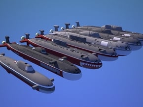 Modern Russian Attack Subs - 1800 in Tan Fine Detail Plastic