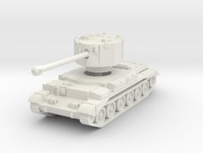 Challenger tank scale 1/100 in White Natural Versatile Plastic