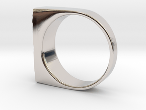 Moonwalk Ring  in Rhodium Plated Brass: 7 / 54