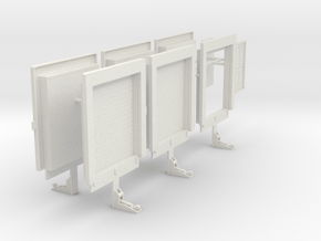 1/48th Freight Warehouse Truck shop doors in White Natural Versatile Plastic