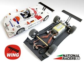 3D Chassis - Fly Lola B98/10 - WING - Inline in Black Natural Versatile Plastic