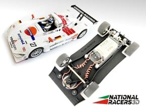 3D Chassis - Fly Lola B98/10 - Inline in Black Natural Versatile Plastic