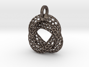 Knot Pendant in Polished Bronzed-Silver Steel