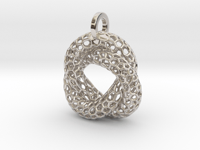 Knot Pendant in Rhodium Plated Brass