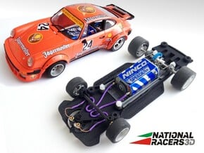 3D chassis for Fly Porsche 911/934 (Inline​) in Black Natural Versatile Plastic