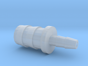 Hose barb connector 10mm to 4mm in Smooth Fine Detail Plastic
