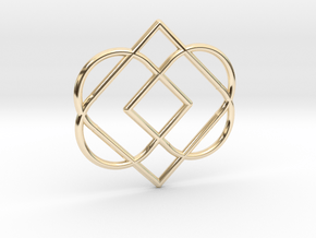 Duble Heart in 14k Gold Plated Brass