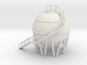 Spherical Chemical Tank 'O' 48:1 Scale in White Natural Versatile Plastic