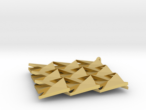Reflecting triangles 2 in Polished Brass