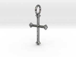 Hannah's Communion Cross (Test1) in Fine Detail Polished Silver