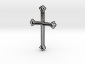 Hannah's Communion Cross (T1) in Fine Detail Polished Silver