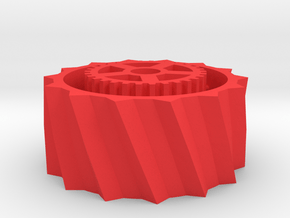 Steam Combine Drive Wheel in Red Processed Versatile Plastic