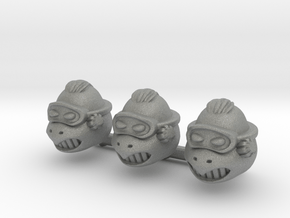 Turly Gang Primus Head - Multisize in Gray PA12: Extra Small