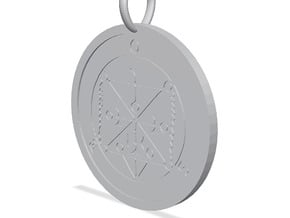Voso Medallion in Polished Bronzed-Silver Steel
