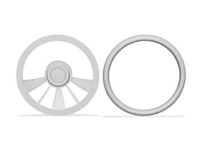1:8  Custom Two Piece Billet Style Steering Wheel. in Tan Fine Detail Plastic