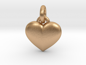 Puffed Heart in Natural Bronze (Interlocking Parts)