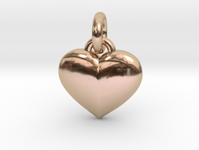 Puffed Heart in 14k Rose Gold