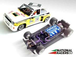 3D chassis - Fly Renault 5 Turbo (Inline) in Black Natural Versatile Plastic
