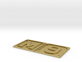 1.5 inch scale M6/9 front buffer beam numbers in Natural Brass