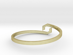 GAIA - Bracelet in 18k Gold Plated Brass: Medium