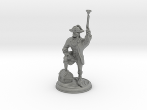Orc Pirate with Gun on 28 MM base in Gray PA12