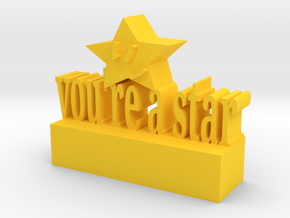Star Statue in Yellow Processed Versatile Plastic