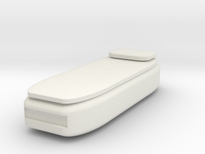 HO Scale Twin Bed in White Natural Versatile Plastic