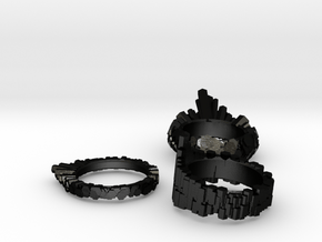 WReKT Pop-Rocks Rings (140303) in Matte Black Steel