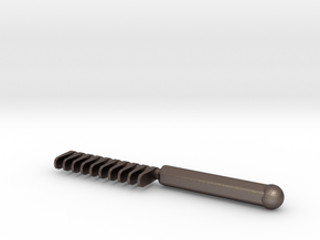 Eye_Lash_Comb in Polished Bronzed-Silver Steel