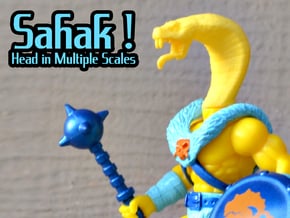 Sahak / Snaker Head - Multisize in Yellow Processed Versatile Plastic: Small
