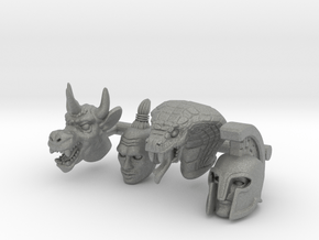 Galaxy Warrior Heads 4-Pack #1 - Multisize in Gray PA12: Extra Small