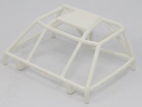 Bolt On Monster Truck Style Roll Cage in White Natural Versatile Plastic: 1:10