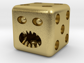 Dice monster test in Natural Brass