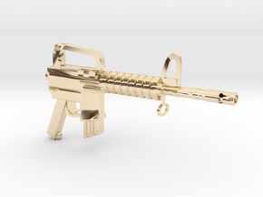 CAR15 SMG in 14K Yellow Gold