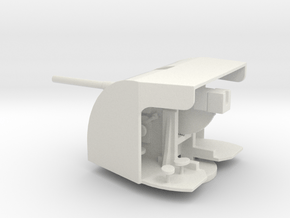 1/72 Scale British 4 Inch QF Mark XX with Shield in White Natural Versatile Plastic