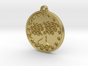Tree II Pendant in Natural Brass