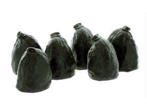 Garbage Bags HO scale 6 Pack in White Natural Versatile Plastic
