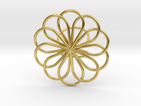 Scarf Brooch in Polished Brass