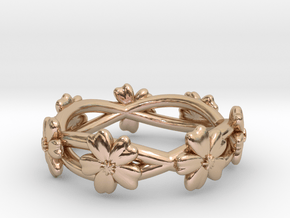 Forget Me Not Ring in 14k Rose Gold Plated Brass: 6 / 51.5