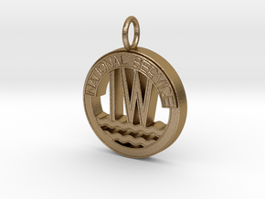 Inland Waterways Pendant in Polished Gold Steel
