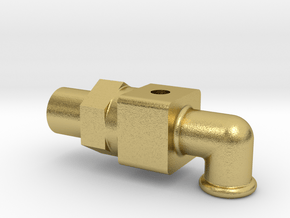Water Valve Body in Natural Brass
