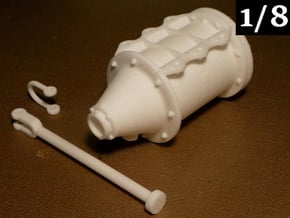 1/8 Scale AB Brake Cylinder in White Natural Versatile Plastic