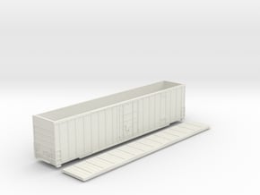 60' Excess Height Gunderson boxcar Single-Door in  in White Natural Versatile Plastic